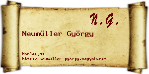 Neumüller György névjegykártya